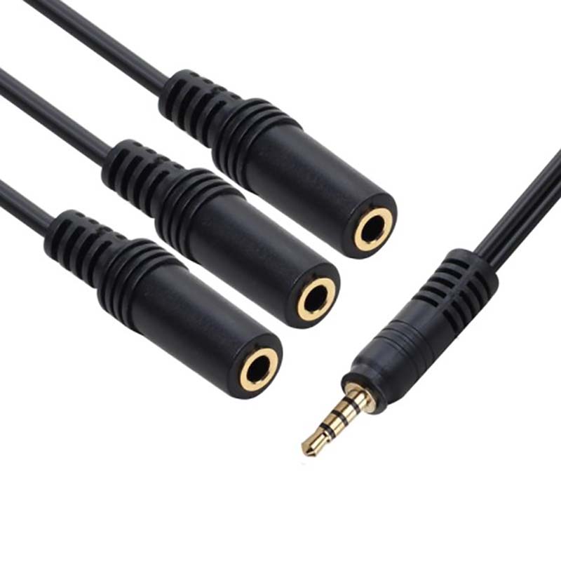 Earphone Splitter Jack - 1개 3.5mm 3웨이 포트 AUX 멀티