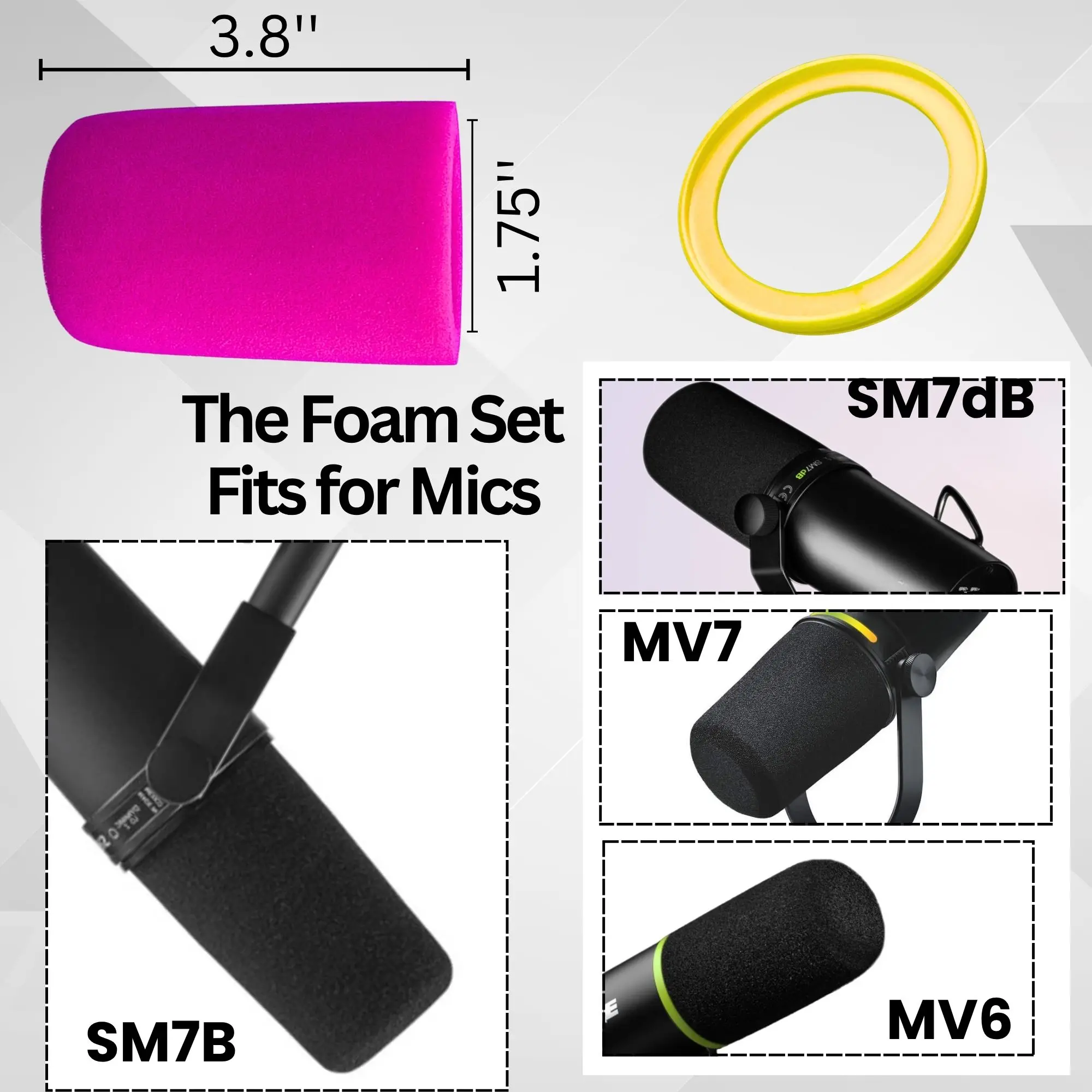 슈어 SM7B용 SM7b 윈드스크린 및 스폰지, 마이크 - Shure Mic Sm7B 리뷰 및 가격