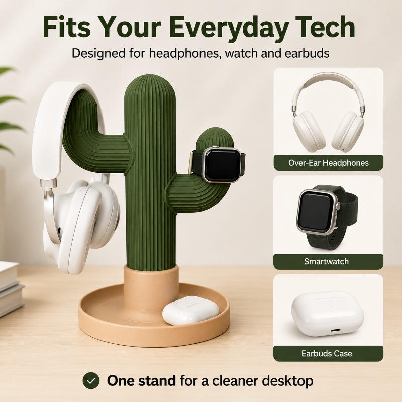 미니멀리스트 선인장 모양 헤드셋 거치대, 다용도 데스크 - Headphone Stand Desk 리뷰 및 가격