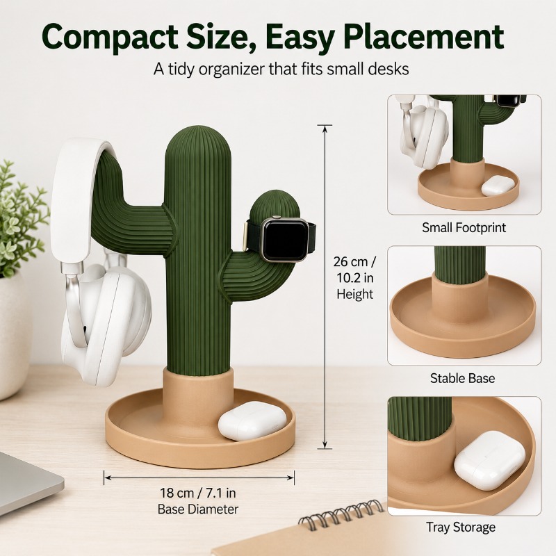 미니멀리스트 선인장 모양 헤드셋 거치대, 다용도 데스크 - Headphone Stand Desk 리뷰 및 가격